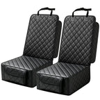 PETICON Front Seat Car Cover 2 Pack, Waterproof PU Leather Dog Car Seat Cover with Side Flaps, Nonslip Scratchproof Captain Chair Seat Cover Fits for Cars, Trucks, SUVs, Jeep