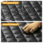 PETICON Front Seat Car Cover 2 Pack, Waterproof PU Leather Dog Car Seat Cover with Side Flaps, Nonslip Scratchproof Captain Chair Seat Cover Fits for Cars, Trucks, SUVs, Jeep
