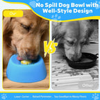 Dog Licking Bowl with Ball