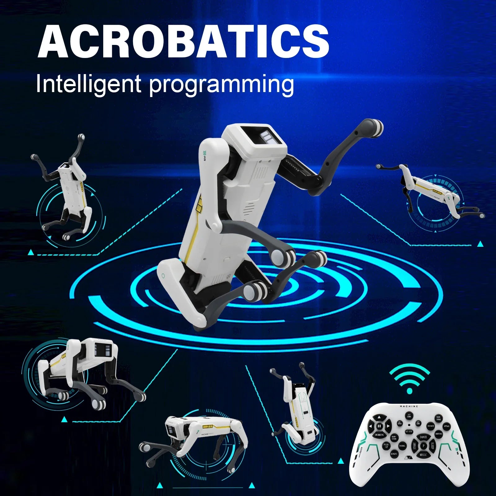 AI Robot Dog RC Toy with Voice Interaction App Control Programmable Singing Dancing Robot Dog