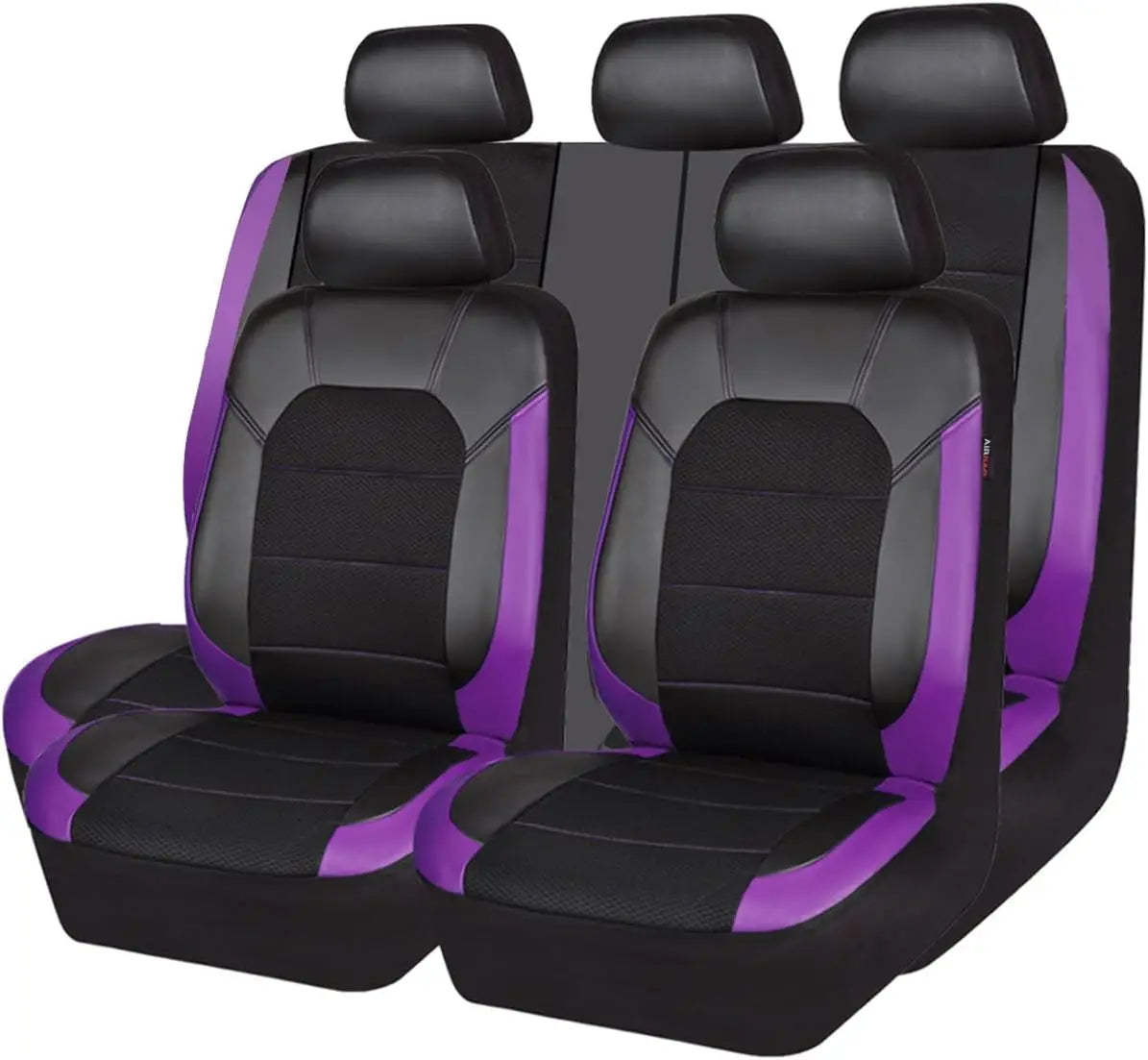PETICON Front Seat Car Cover 2 Pack, Waterproof PU Leather Dog Car Seat Cover with Side Flaps, Nonslip Scratchproof Captain Chair Seat Cover Fits for Cars, Trucks, SUVs, Jeep
