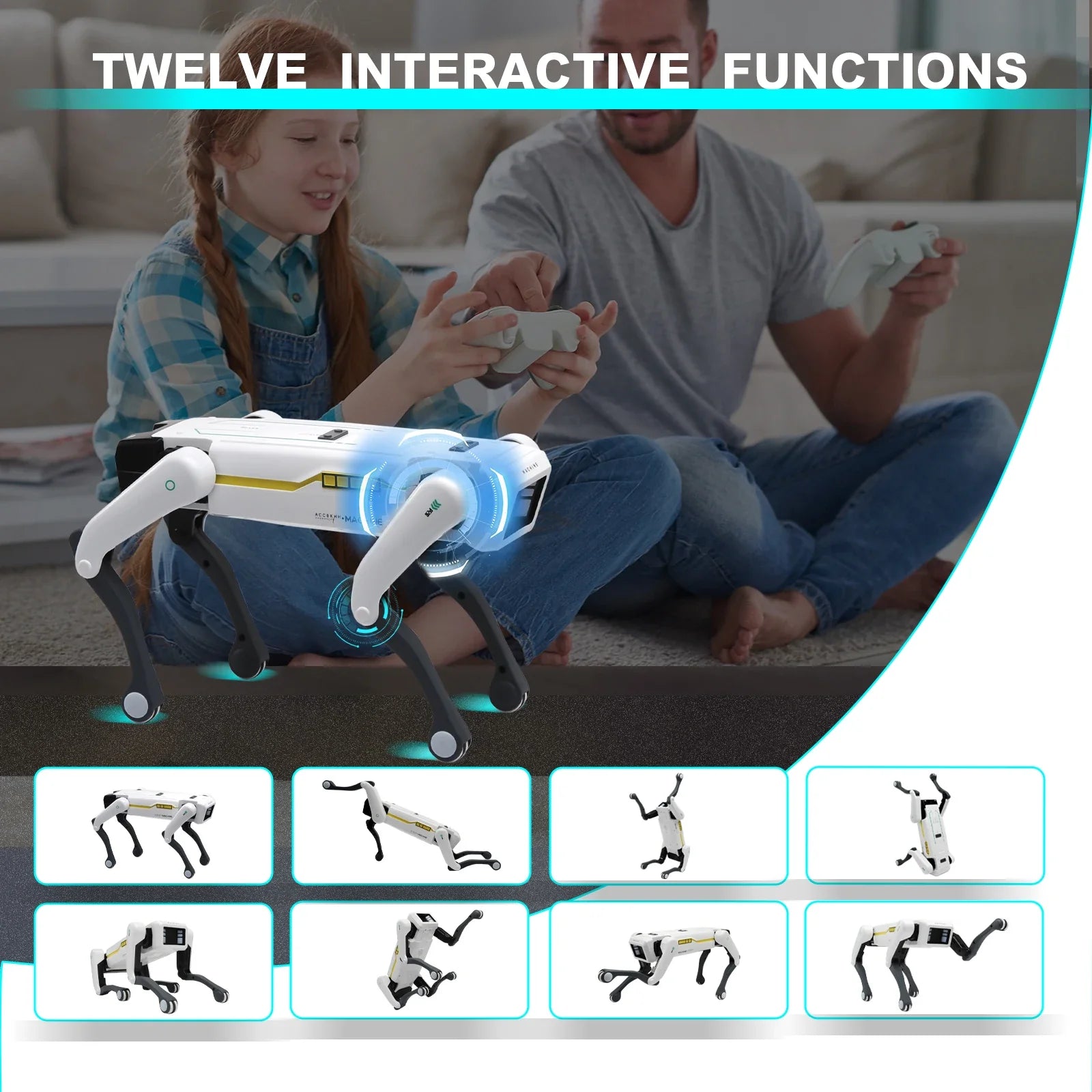 AI Robot Dog RC Toy with Voice Interaction App Control Programmable Singing Dancing Robot Dog