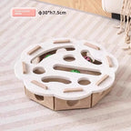 Cat Puzzle Toy Felt Play Box – Interactive Indoor Exercise Toy with Ball