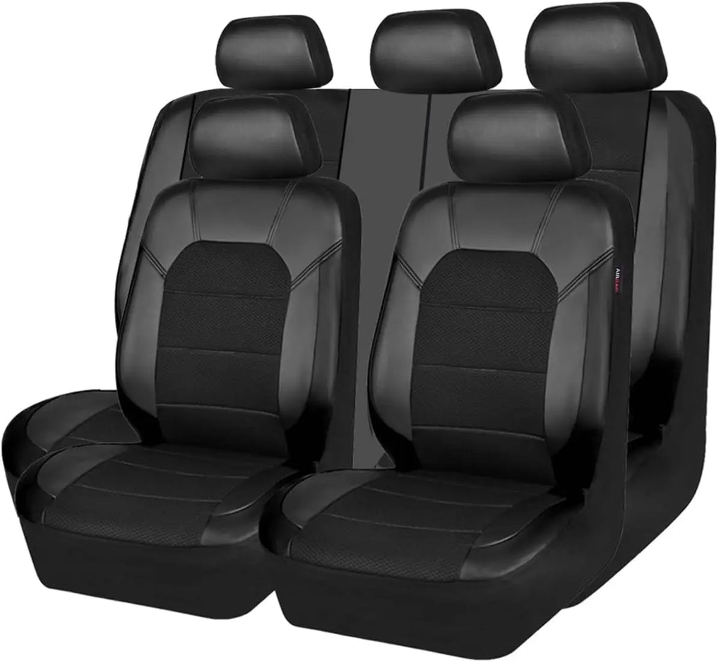 PETICON Front Seat Car Cover 2 Pack, Waterproof PU Leather Dog Car Seat Cover with Side Flaps, Nonslip Scratchproof Captain Chair Seat Cover Fits for Cars, Trucks, SUVs, Jeep