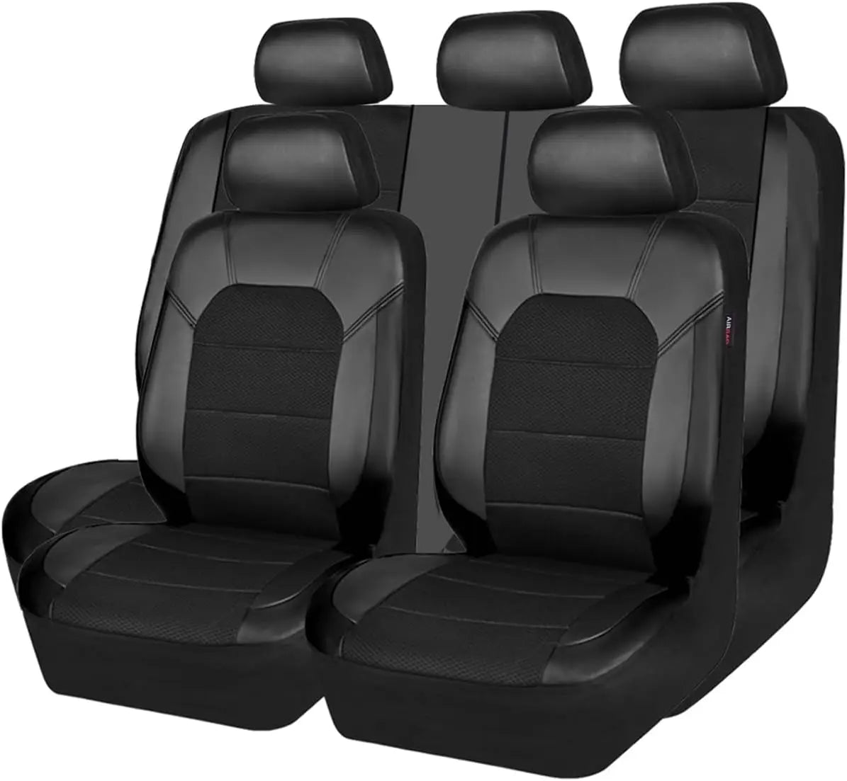 PETICON Front Seat Car Cover 2 Pack, Waterproof PU Leather Dog Car Seat Cover with Side Flaps, Nonslip Scratchproof Captain Chair Seat Cover Fits for Cars, Trucks, SUVs, Jeep