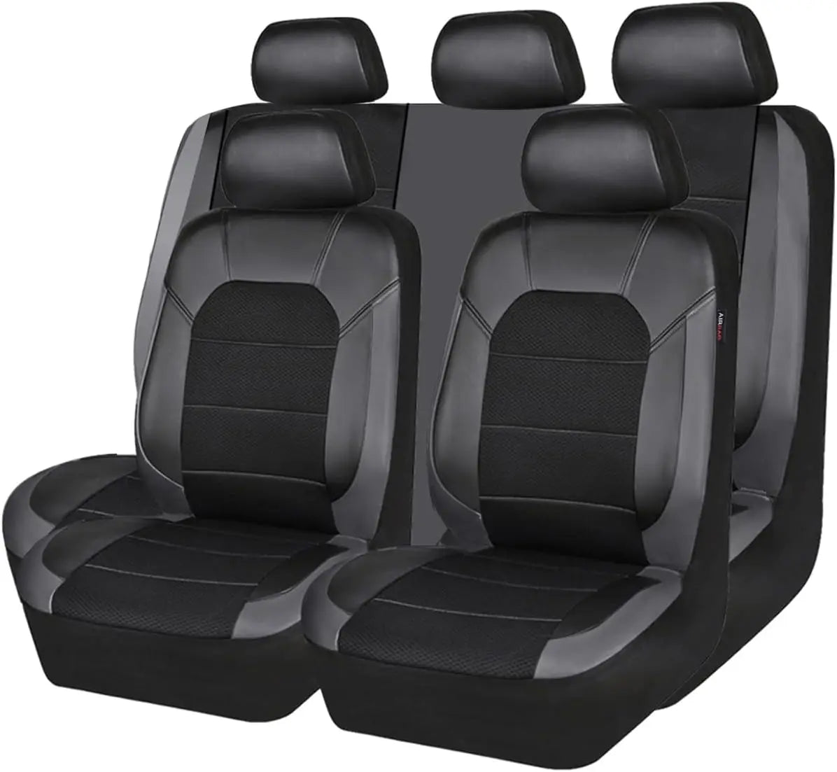 PETICON Front Seat Car Cover 2 Pack, Waterproof PU Leather Dog Car Seat Cover with Side Flaps, Nonslip Scratchproof Captain Chair Seat Cover Fits for Cars, Trucks, SUVs, Jeep