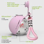 2-in-1 Portable Dog Water Bottle – Leak-Proof Travel Bowl (Stainless Steel)